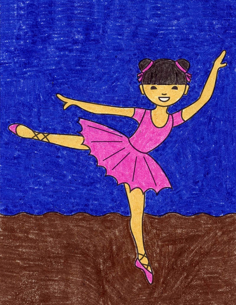 How To Draw A Ballerina Art Projects For Kids