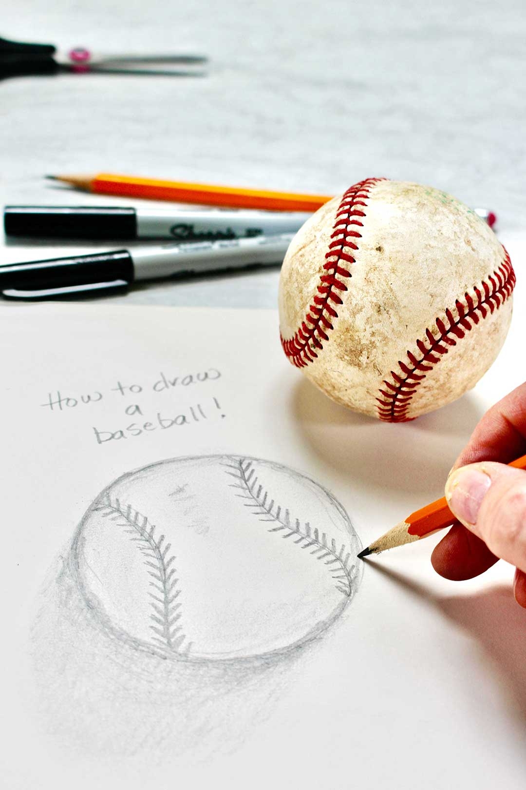 How To Draw A Baseball Welcome To Nana s