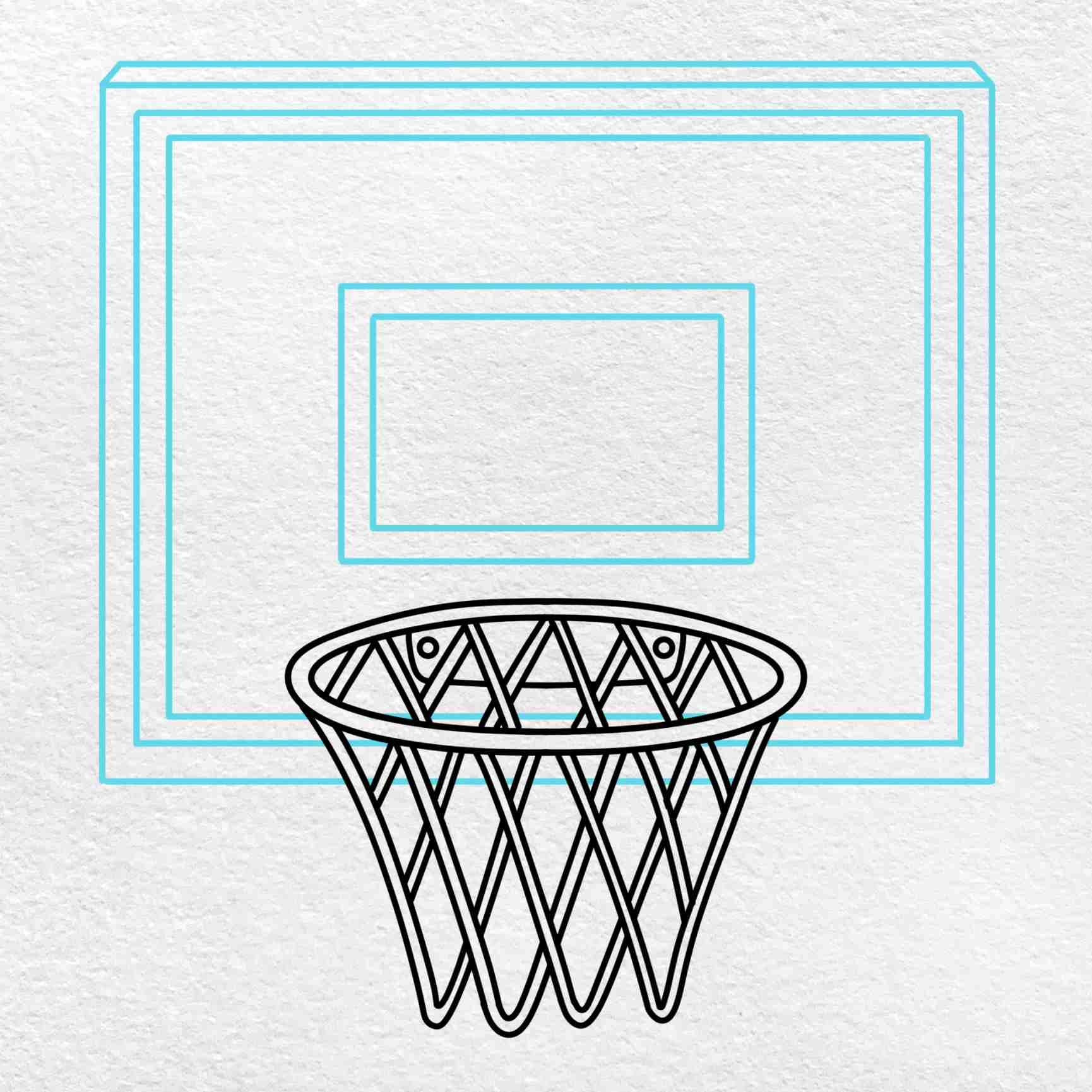 How To Draw A Basketball Hoop HelloArtsy