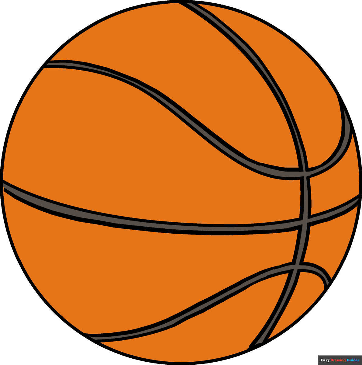 How To Draw A Basketball Really Easy Drawing Tutorial