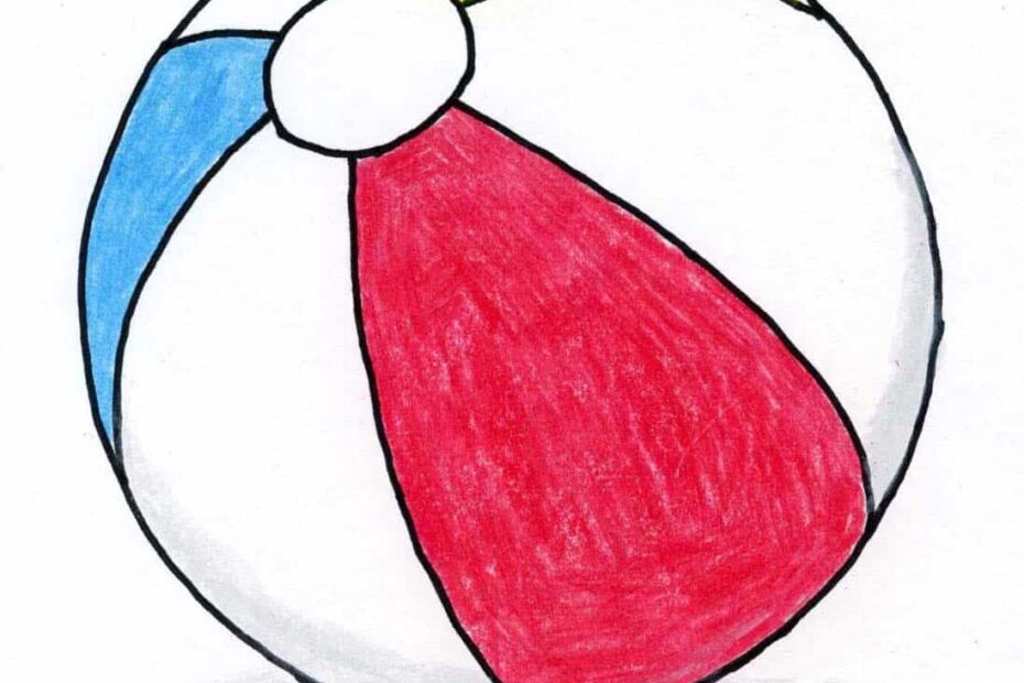 How To Draw A Beach Ball Tutorial And Beach Ball Coloring Page