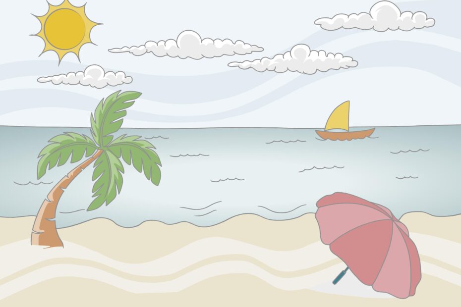How To Draw A Beach Scene 11 Steps with Pictures WikiHow