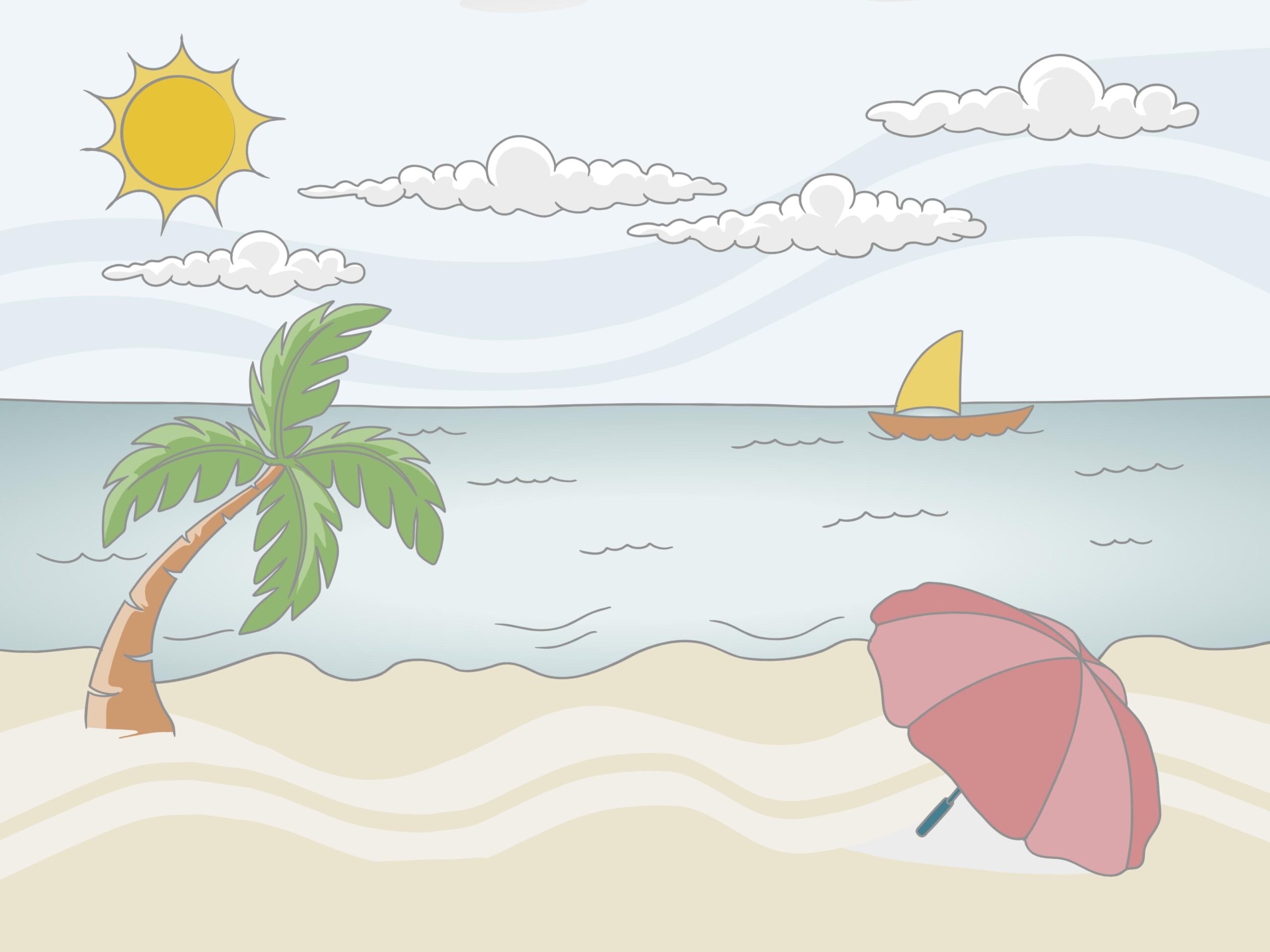How To Draw A Beach Scene 11 Steps with Pictures WikiHow
