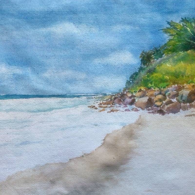 How To Draw A Beach Sketch A Day