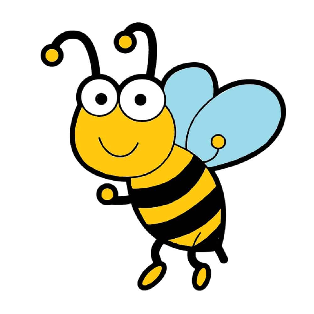 simple bee drawing