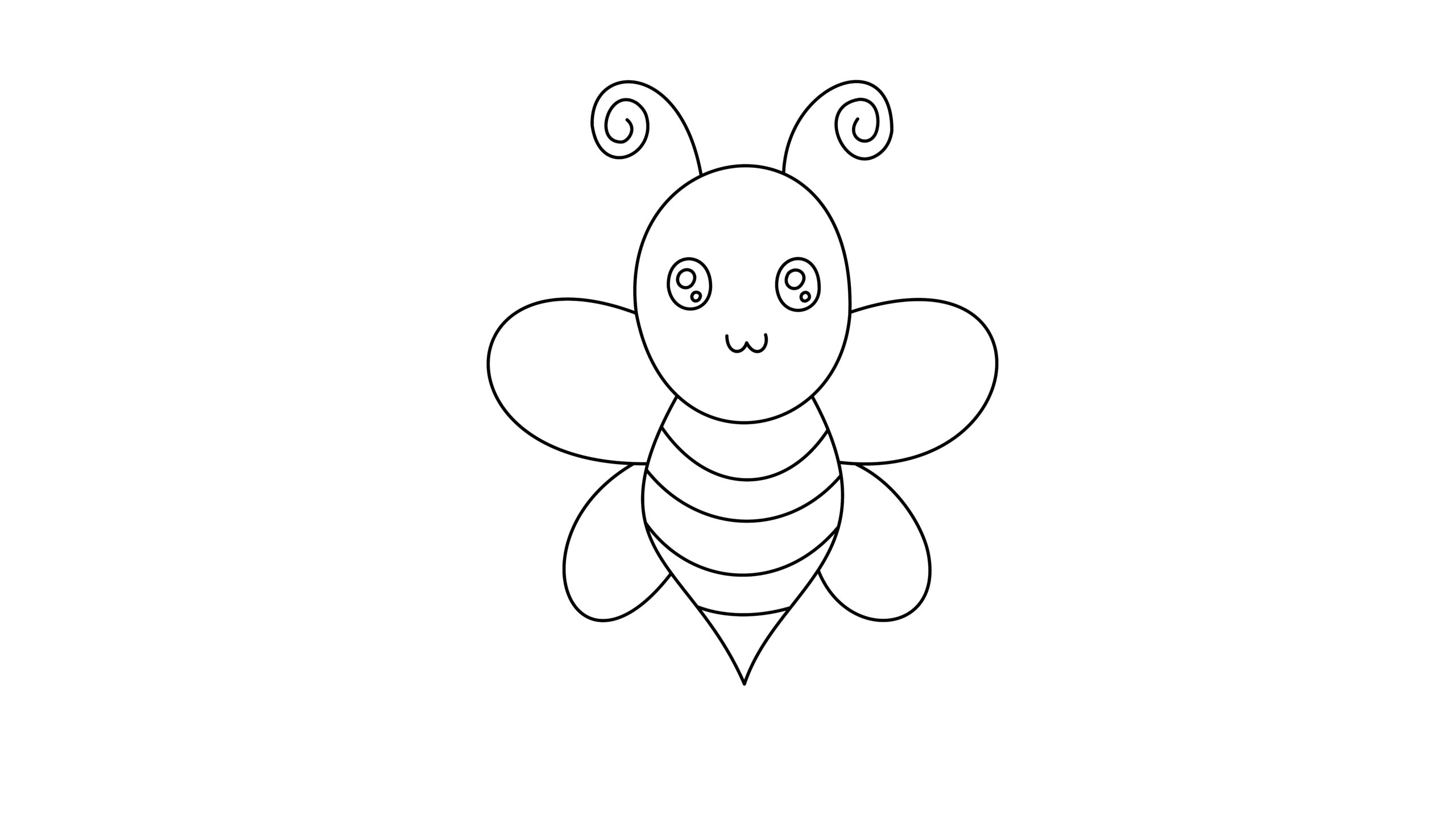 easy bee drawing