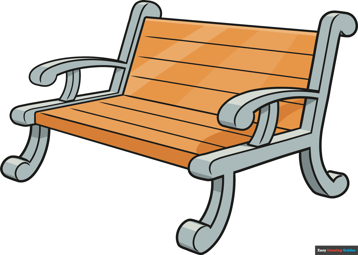 How To Draw A Bench Really Easy Drawing Tutorial
