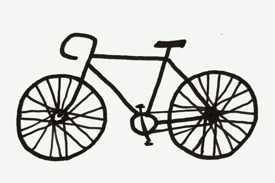 How To Draw A Bicycle By Chaz Hutton Outlined