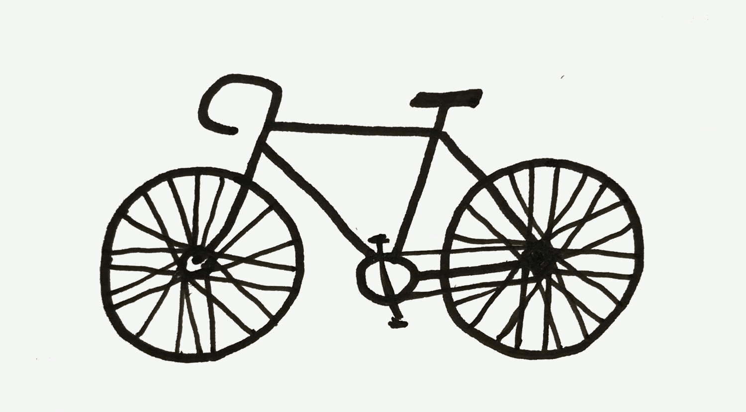 How To Draw A Bicycle By Chaz Hutton Outlined