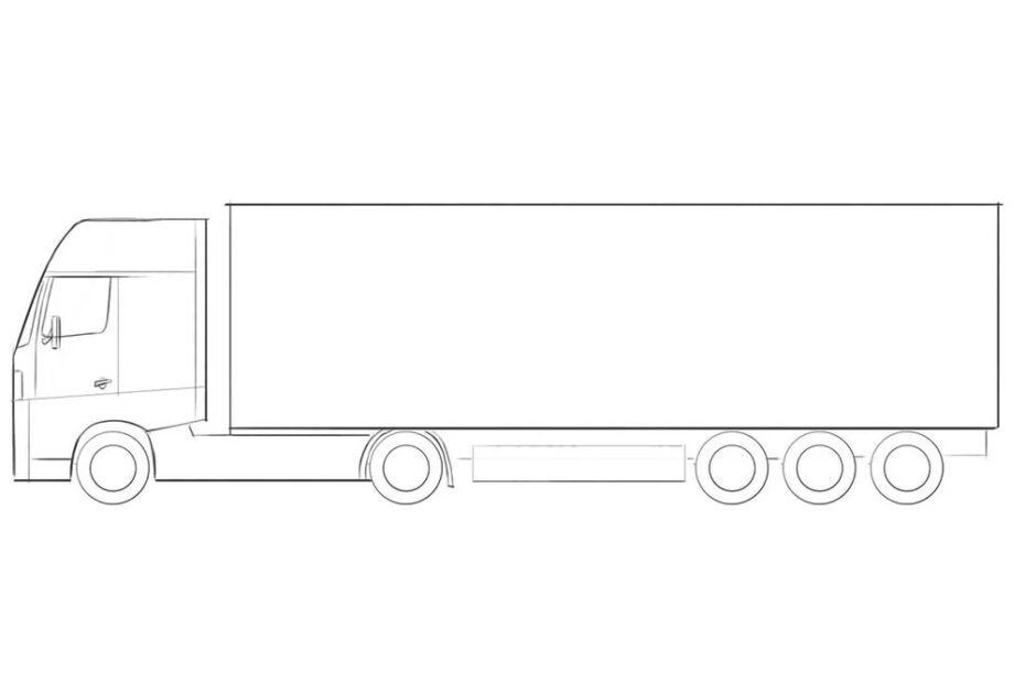 How To Draw A Big Truck