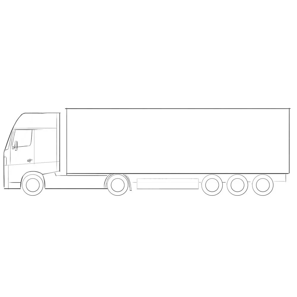 How To Draw A Big Truck