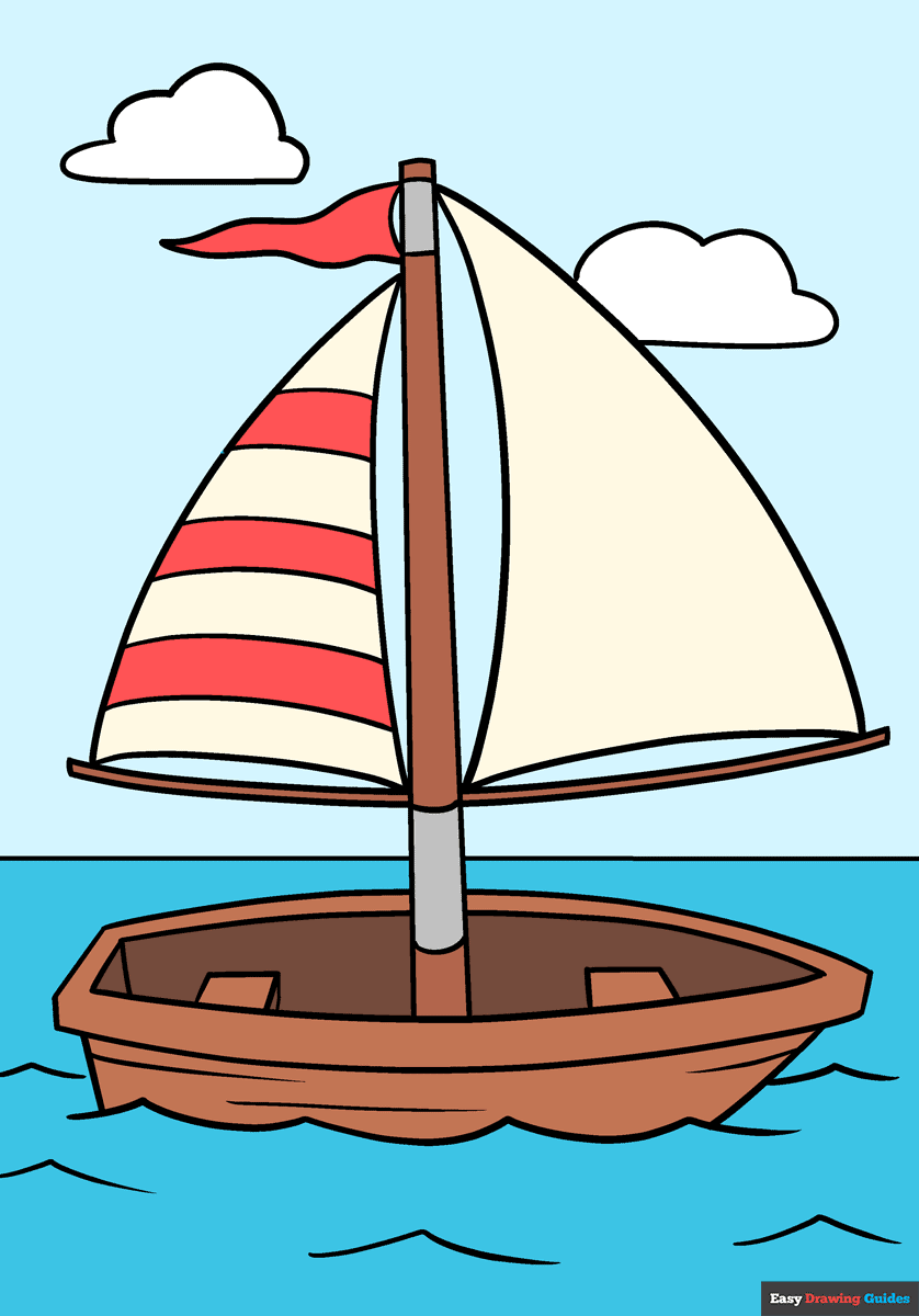 How To Draw A Boat Really Easy Drawing Tutorial