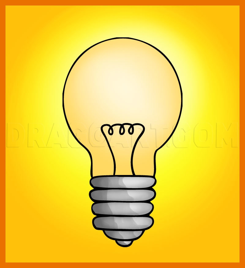 How To Draw A Bulb Drawing Step By Step By Dawn DragoArt