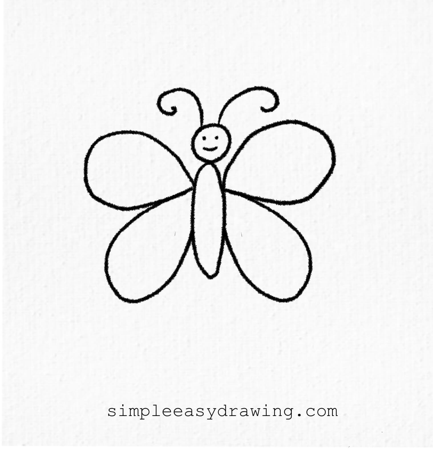 butterfly drawing easy