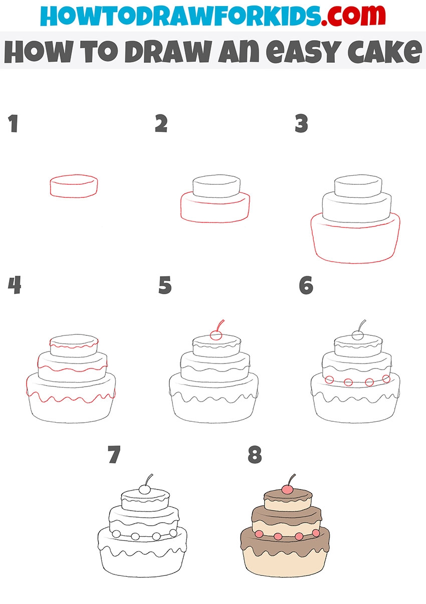 how to draw the cake