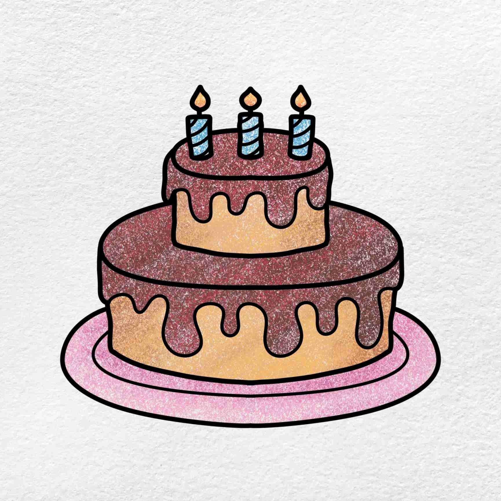 How To Draw A Cake Step By Step HelloArtsy