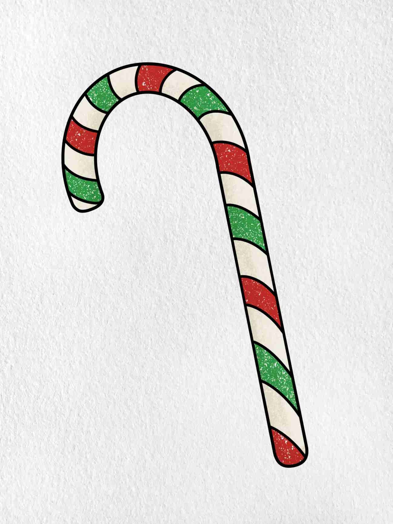 How To Draw A Candy Cane HelloArtsy