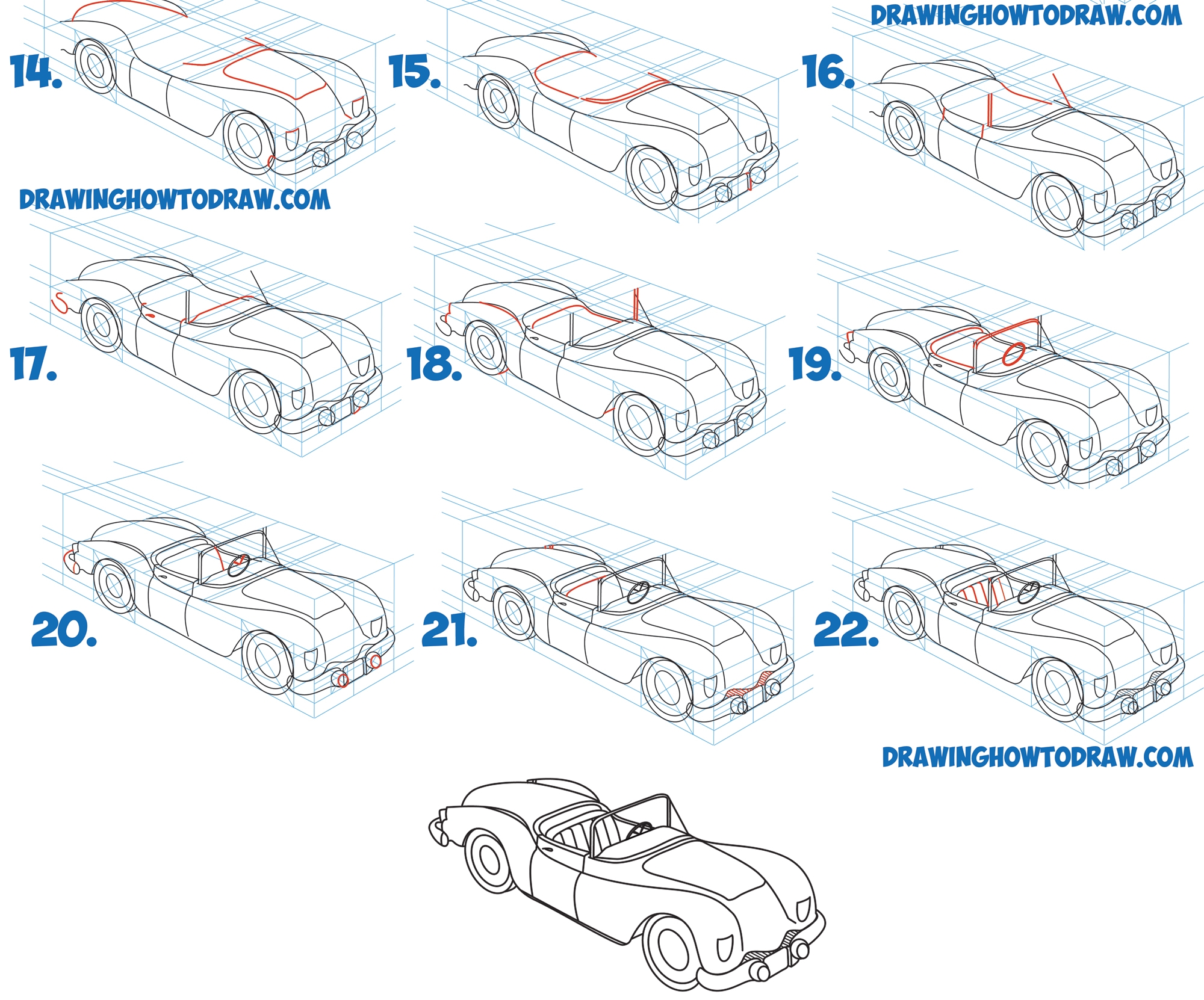 how to draw simplistic but cool car