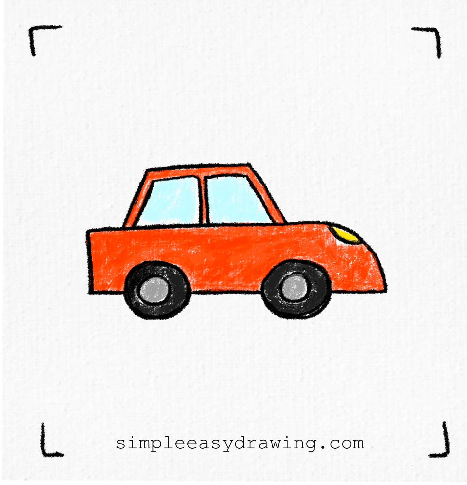 How To Draw A Car Step By Step Simple And Easy Car Drawing Tutorial For Kids