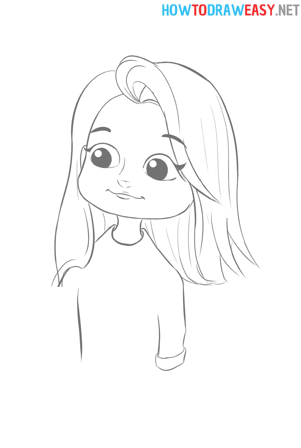 How To Draw A Cartoon Girl How To Draw Easy