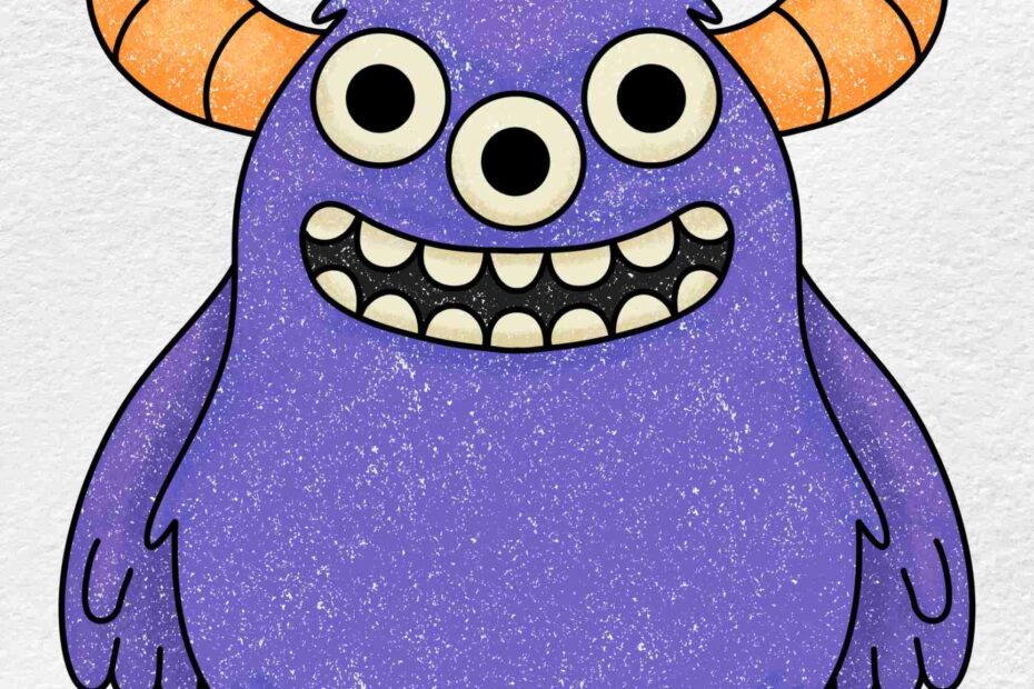 How To Draw A Cartoon Monster HelloArtsy