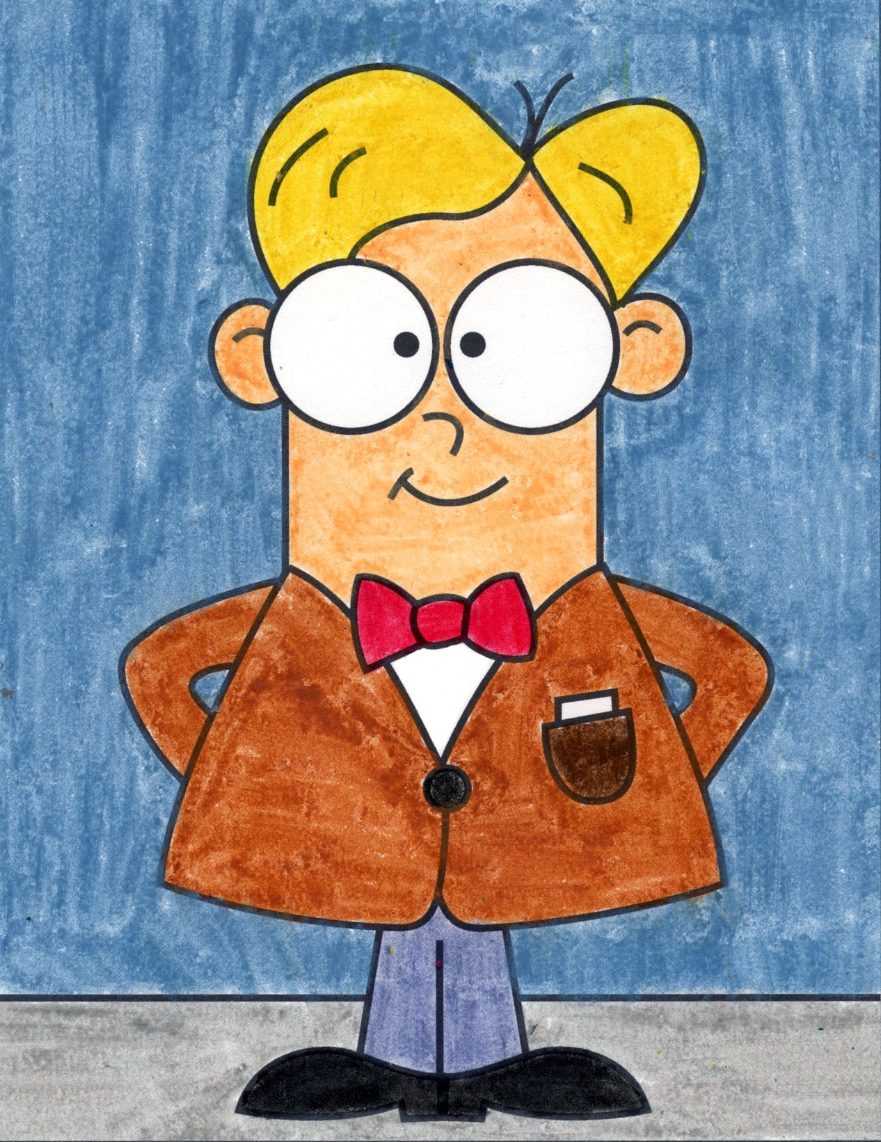 How To Draw A Cartoon Professor Art Projects For Kids