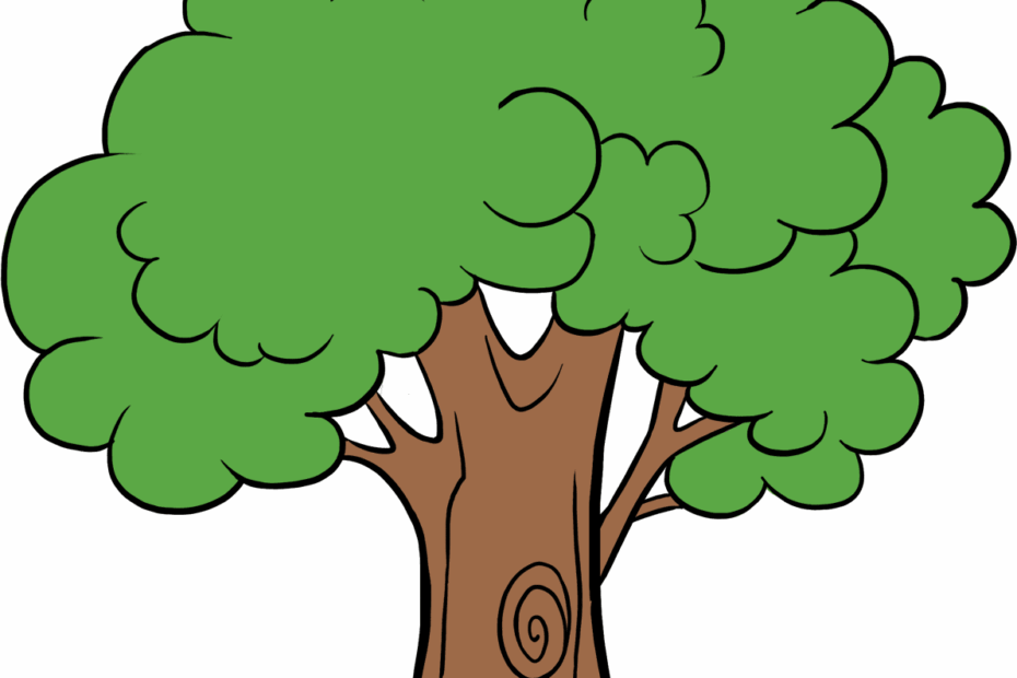 How To Draw A Cartoon Tree Easy Step By Step Drawing Guides