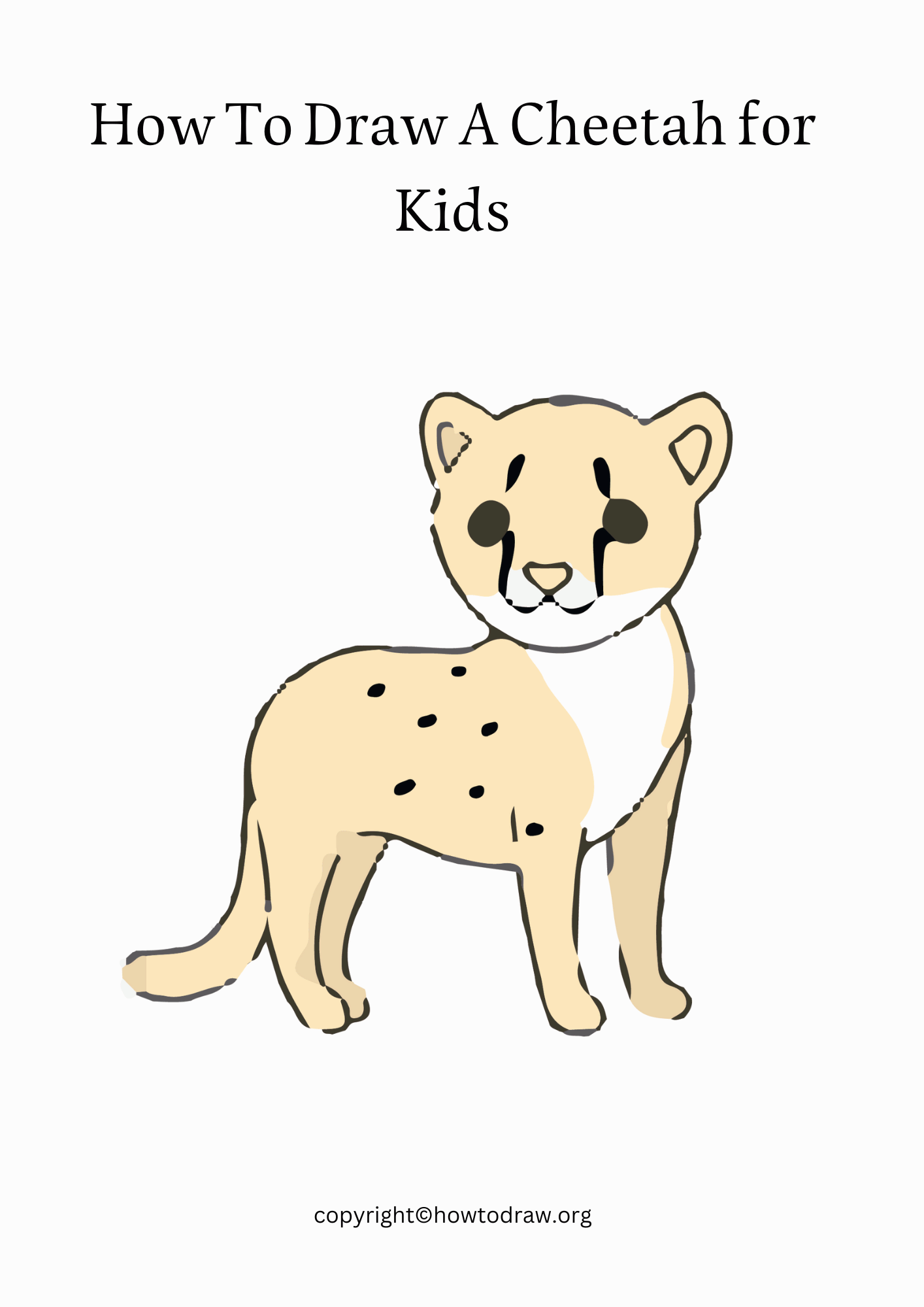 cheetah drawing easy