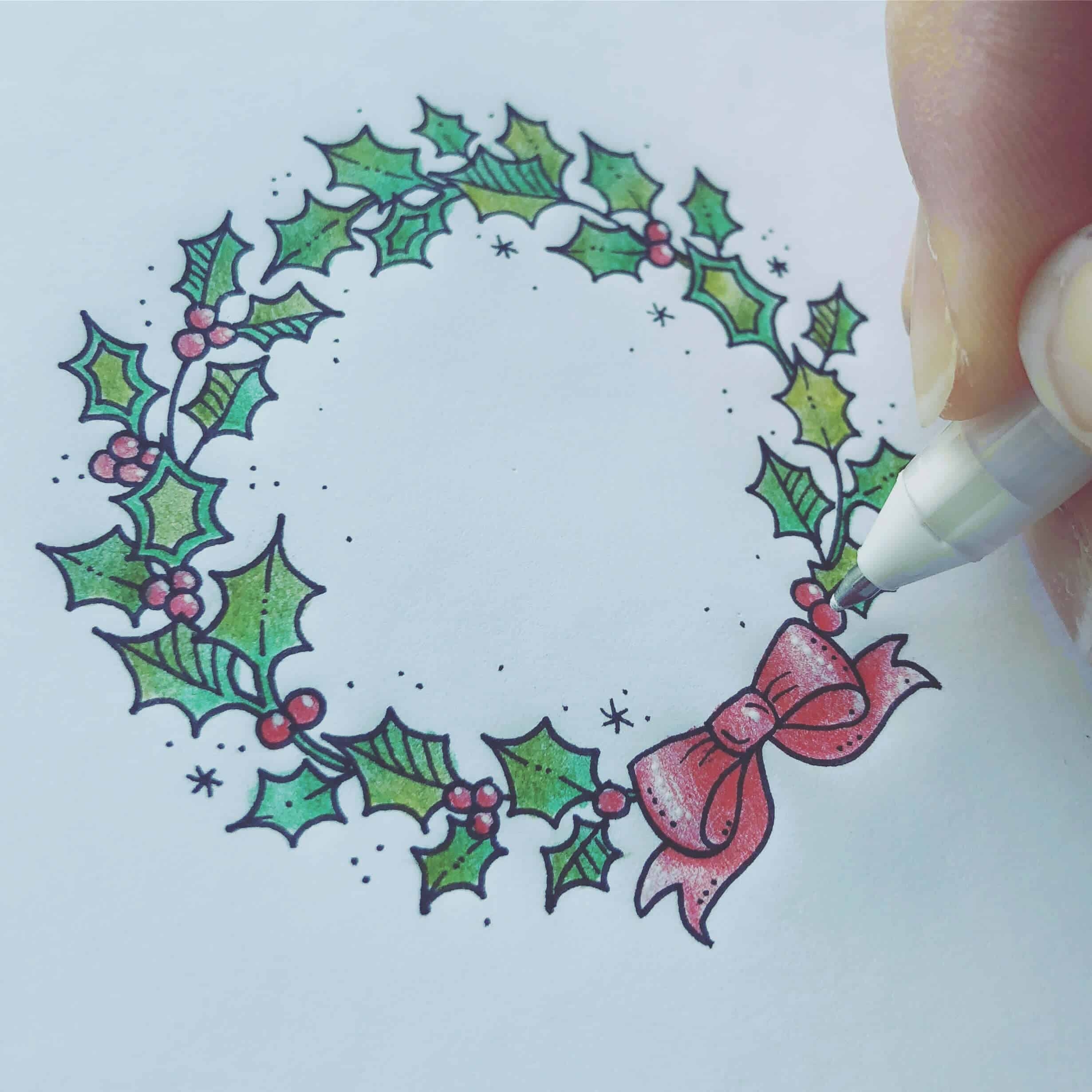 How To Draw A Christmas Garland Johanna Basford Illustrator U0026 Colouring Book Maker Johanna Basford Illustrator U0026 Colouring Book Maker