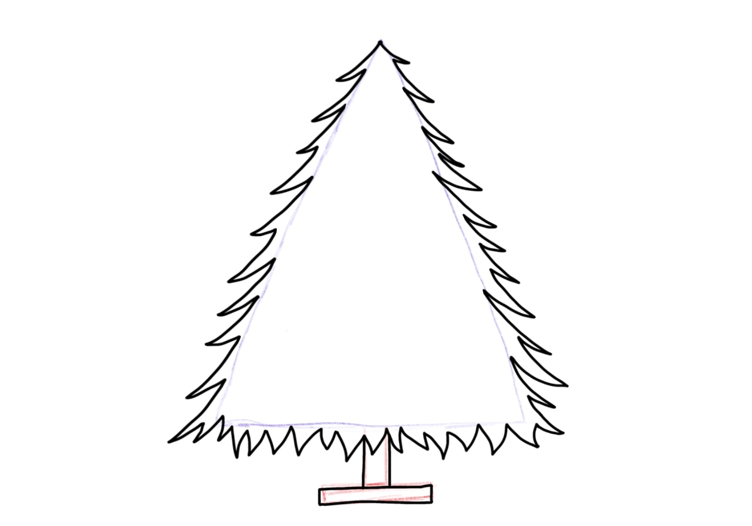 how do you draw a christmas tree