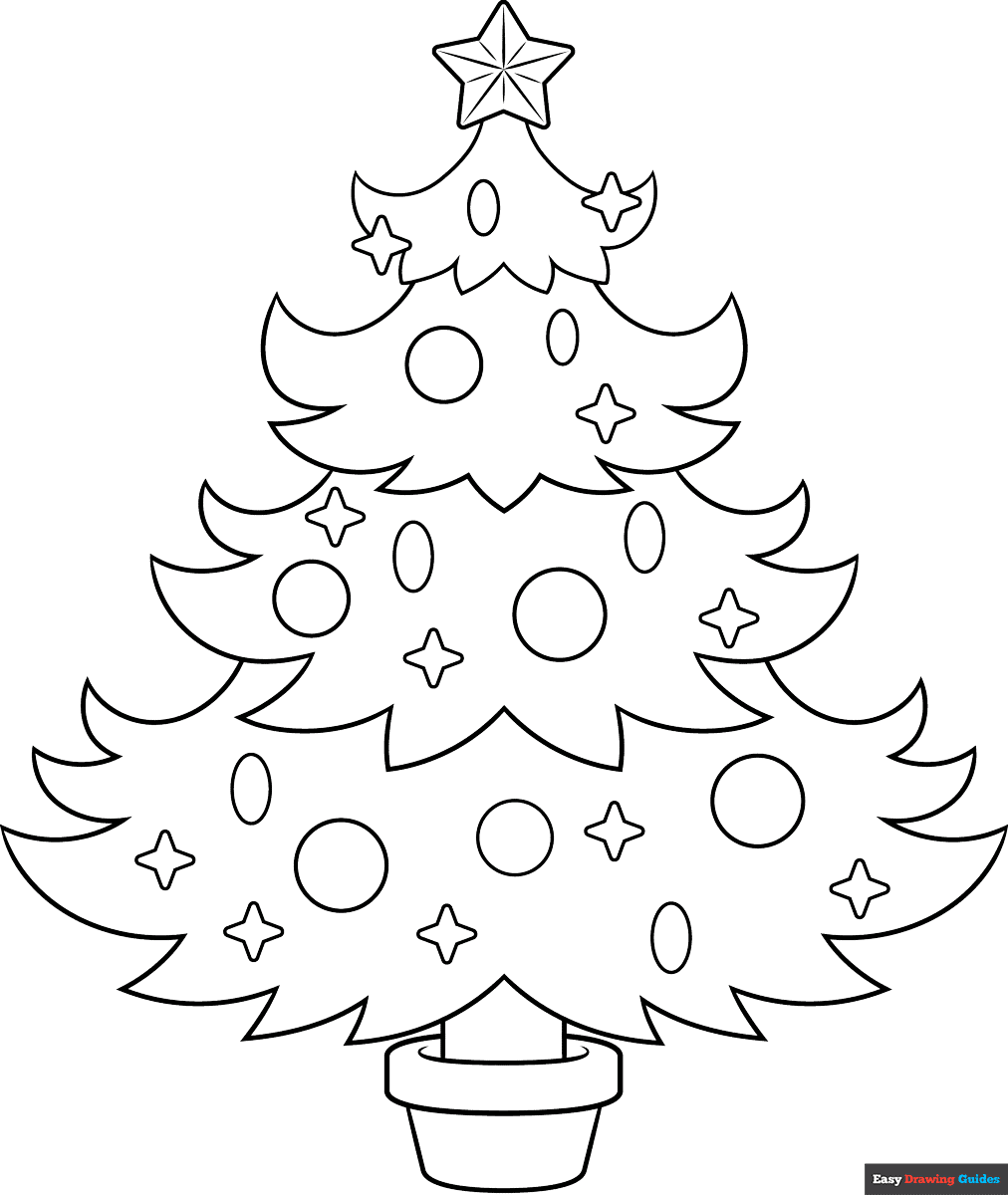 draw christmas tree