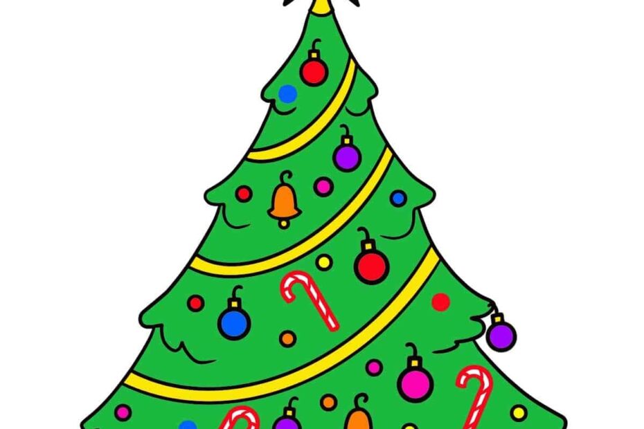 How To Draw A Christmas Tree Tutorial Skip To My Lou