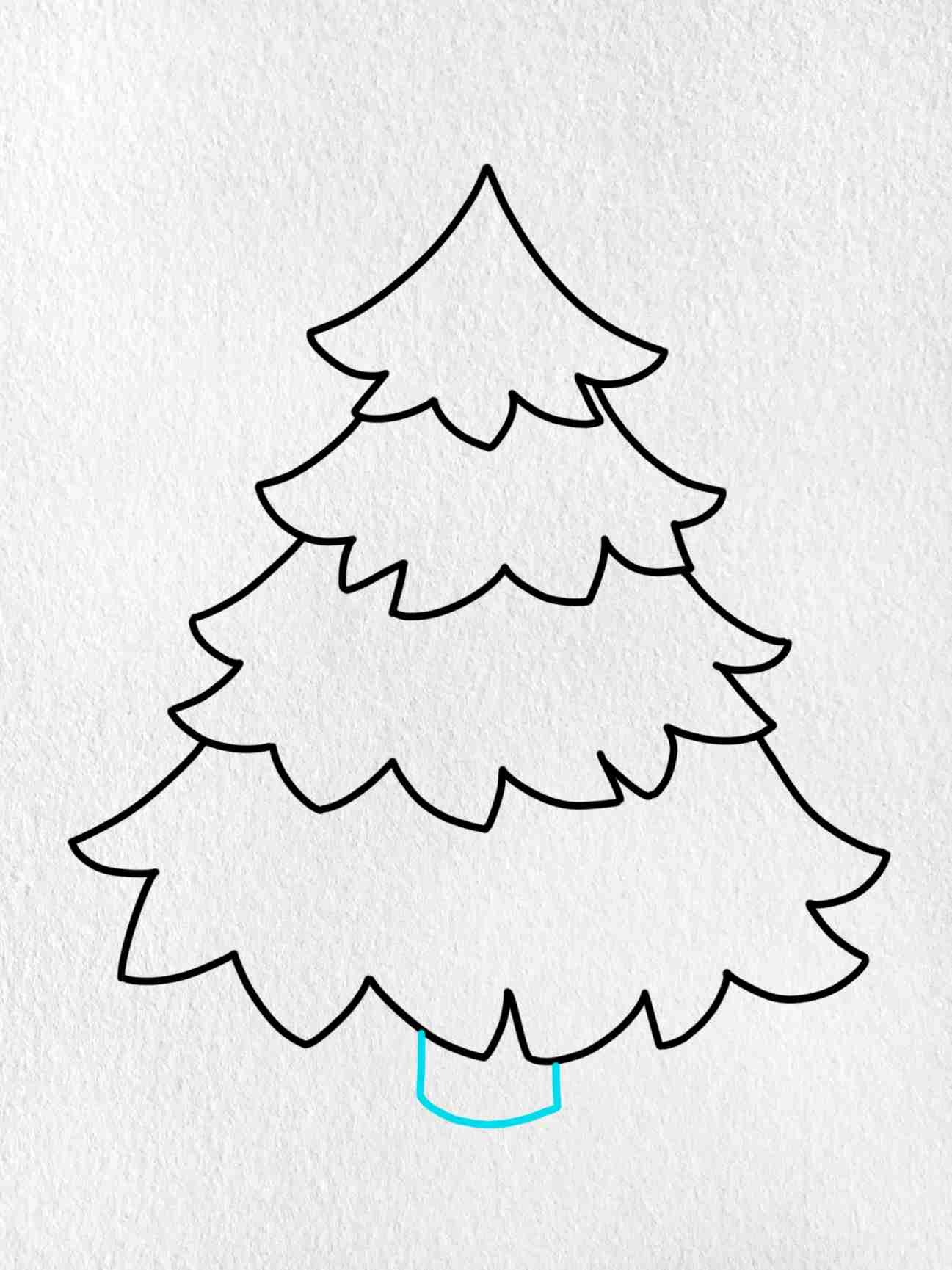 How To Draw A Christmas Tree With Presents HelloArtsy