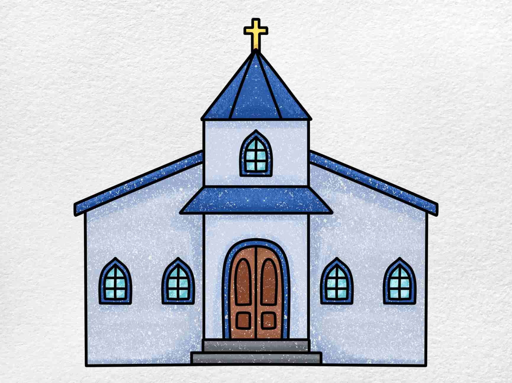 How To Draw A Church HelloArtsy
