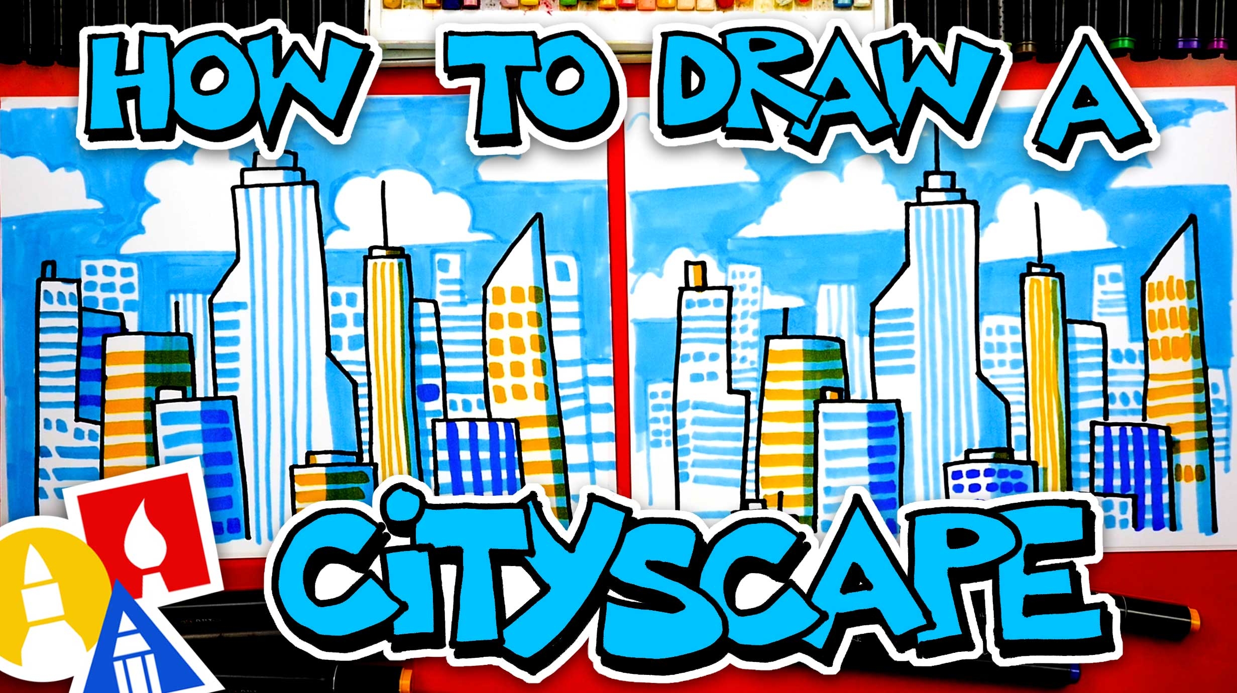 How To Draw A Cityscape Art For Kids Hub 