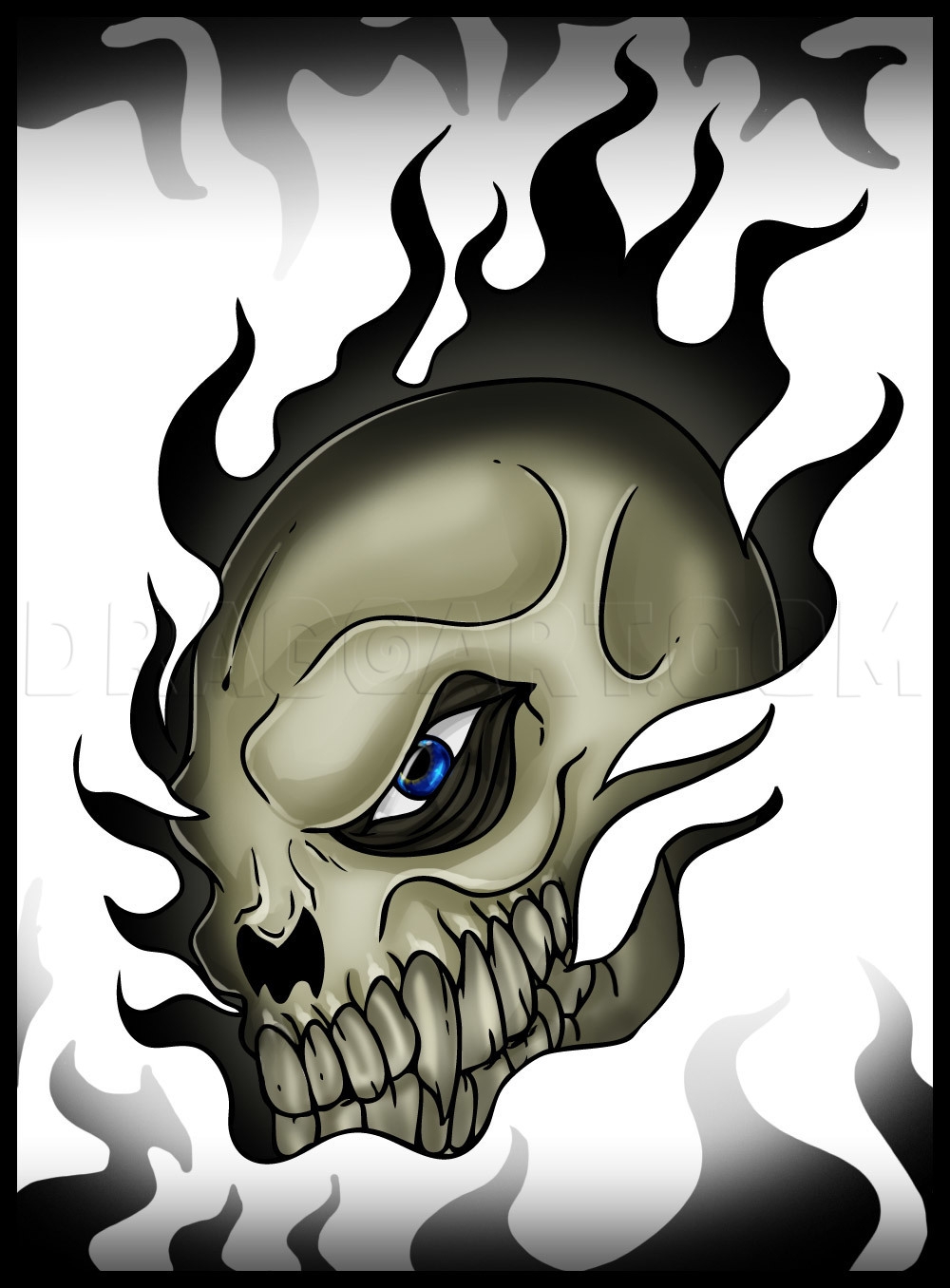 How To Draw A Cool Skull Drawing Step By Step By Dawn DragoArt