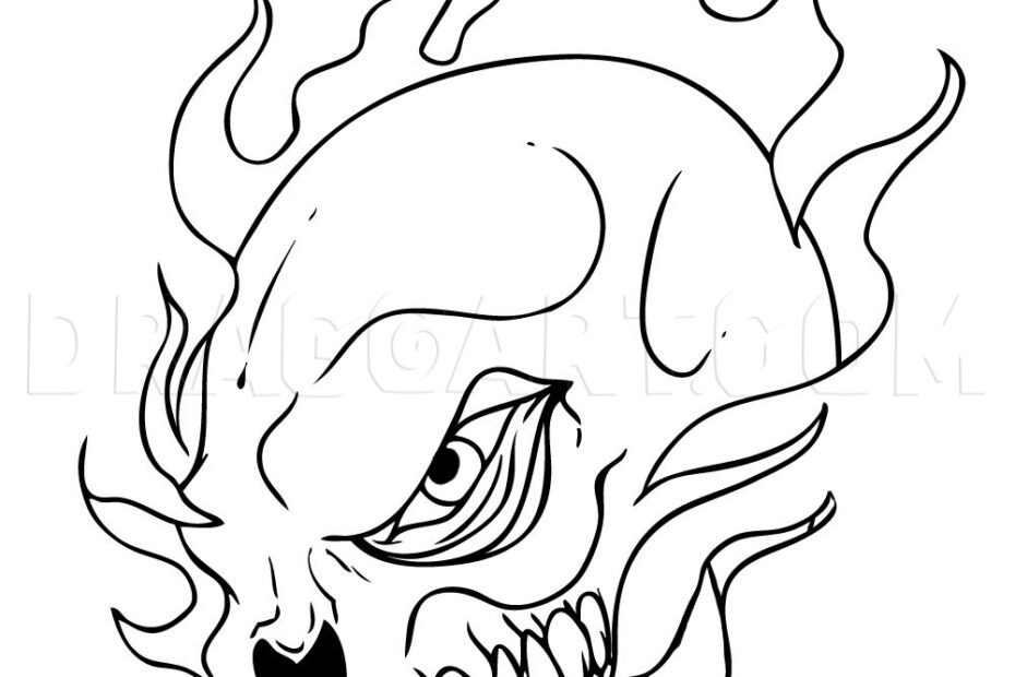 How To Draw A Cool Skull Drawing Step By Step By Dawn DragoArt