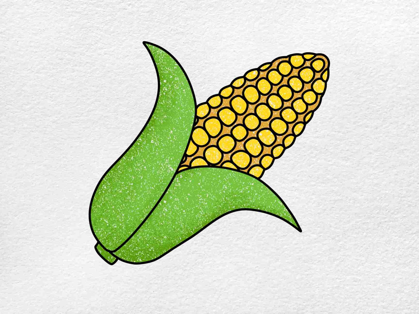 How To Draw A Corn Cob HelloArtsy