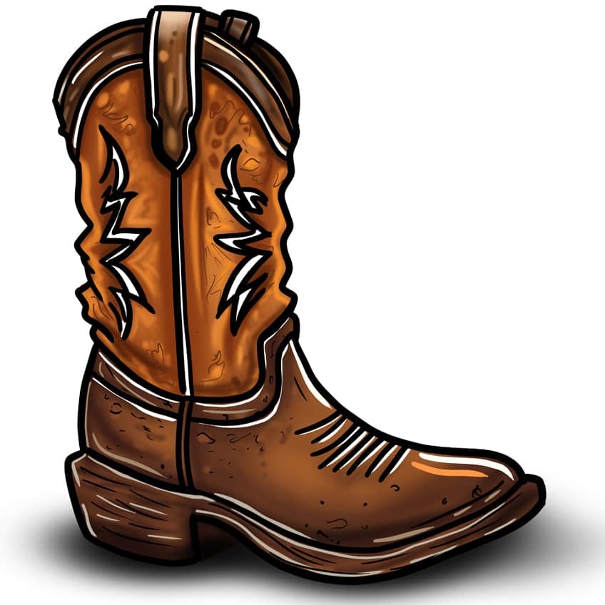 How To Draw A Cowboy Boot Sketching Western Wear