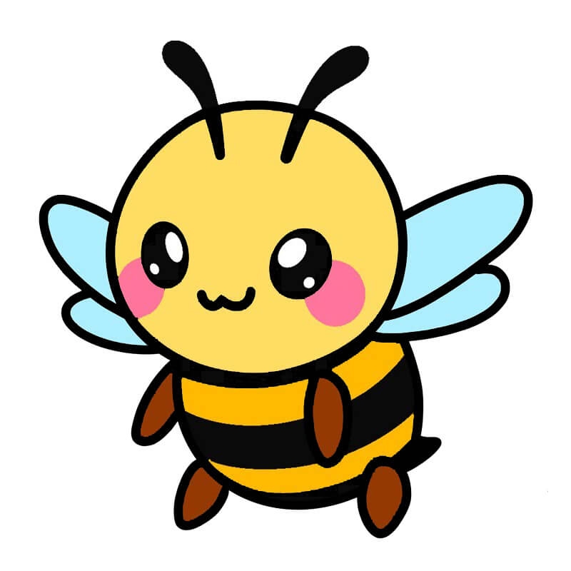 How To Draw A Cute Bee Drawing Easy Drawings For Newbies