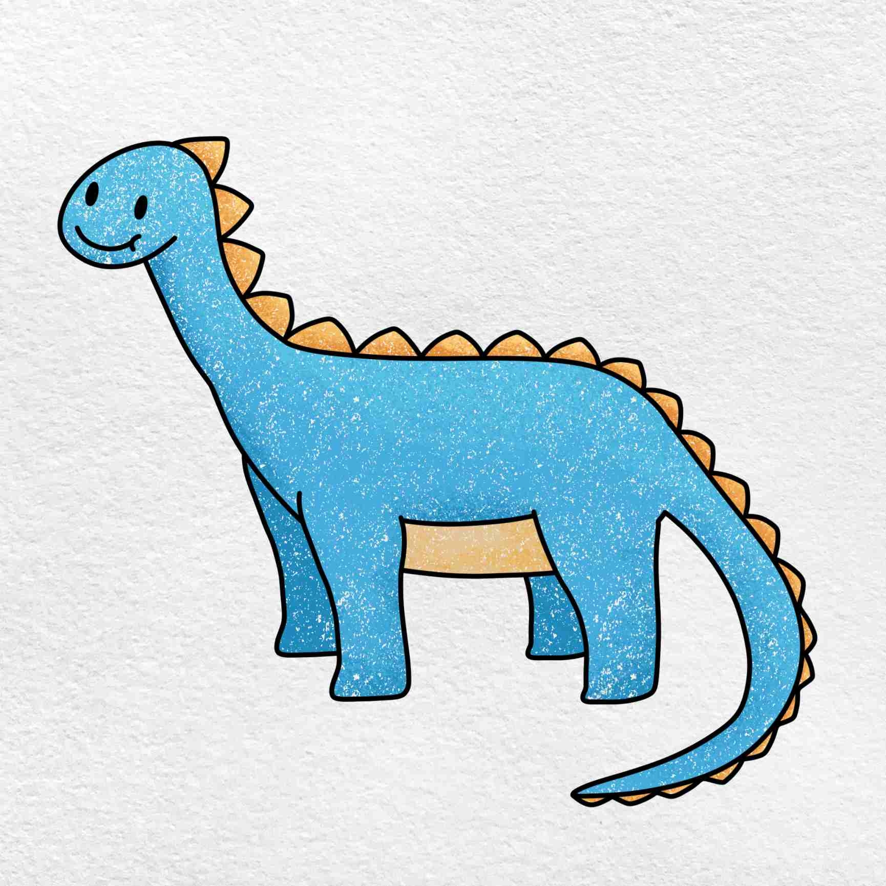 How To Draw A Cute Dinosaur HelloArtsy