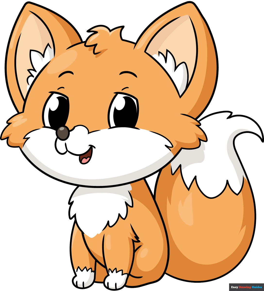 How To Draw A Cute Fox Really Easy Drawing Tutorial