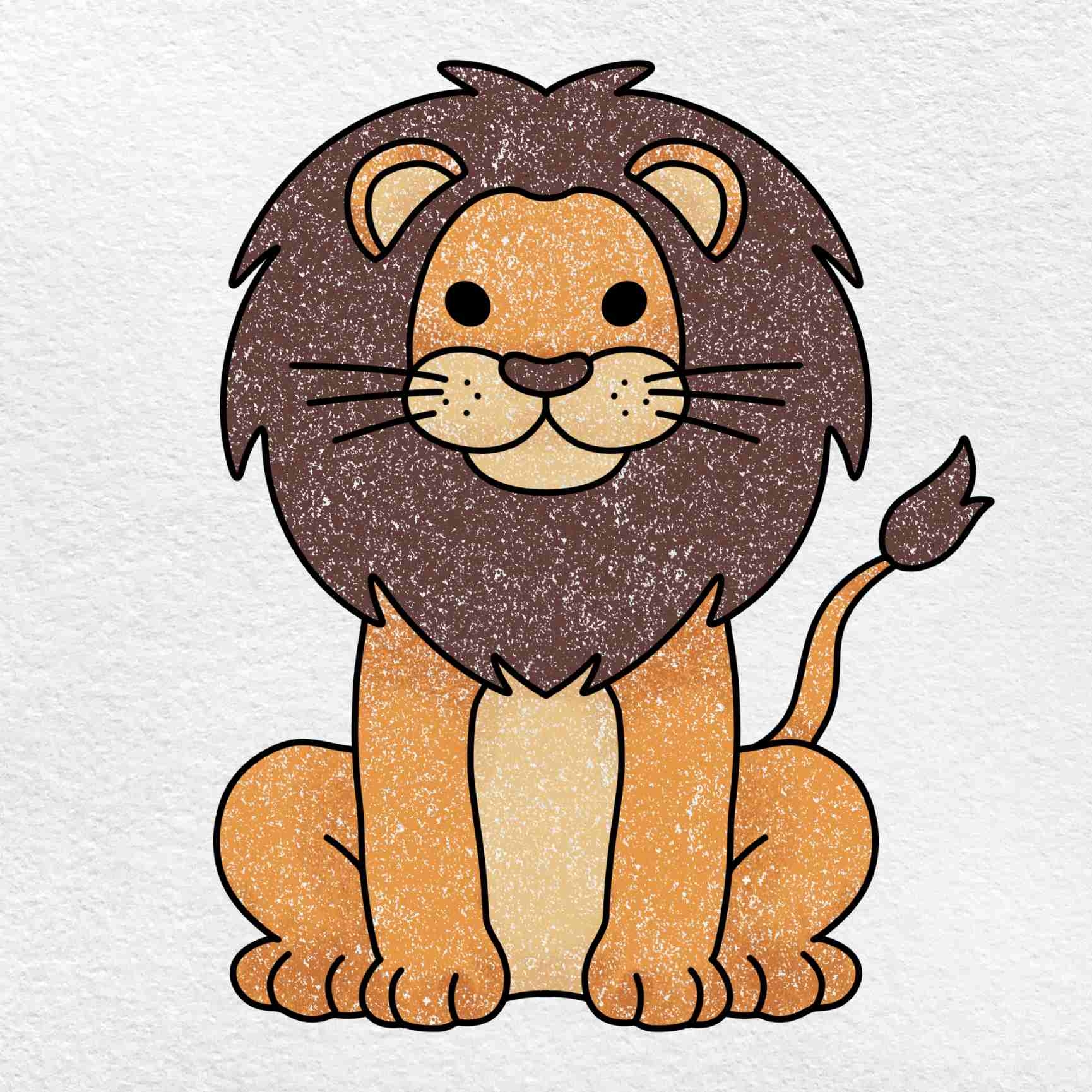 How To Draw A Cute Lion HelloArtsy