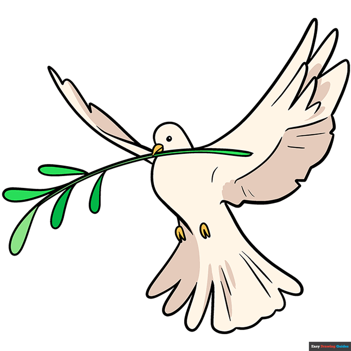 How To Draw A Dove Really Easy Drawing Tutorial
