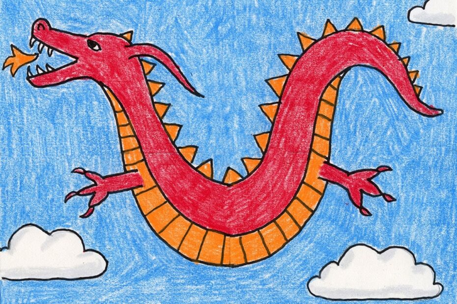 How To Draw A Dragon Easy Step by Step Drawing Lesson For Kids