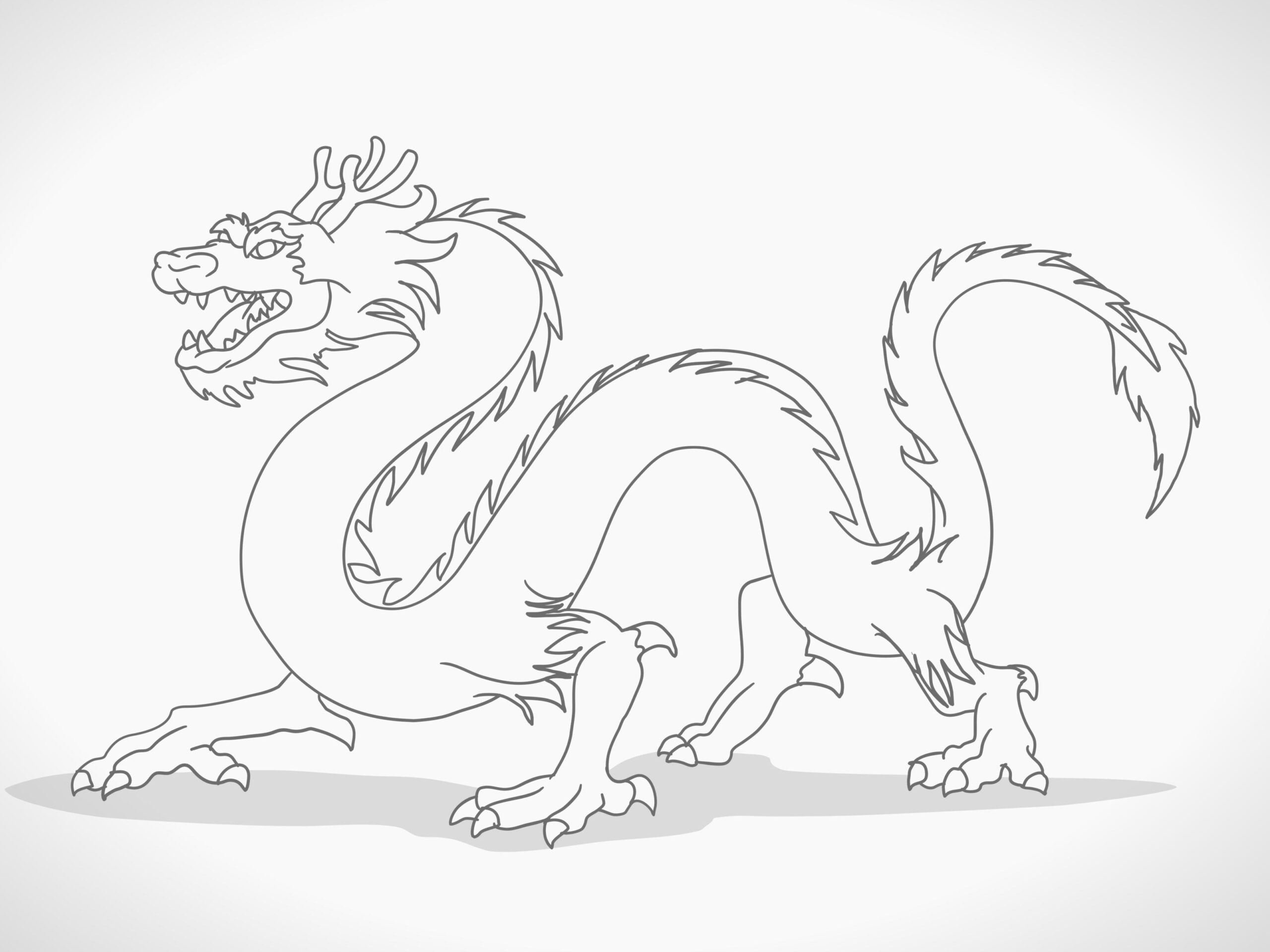 drawing of dragon