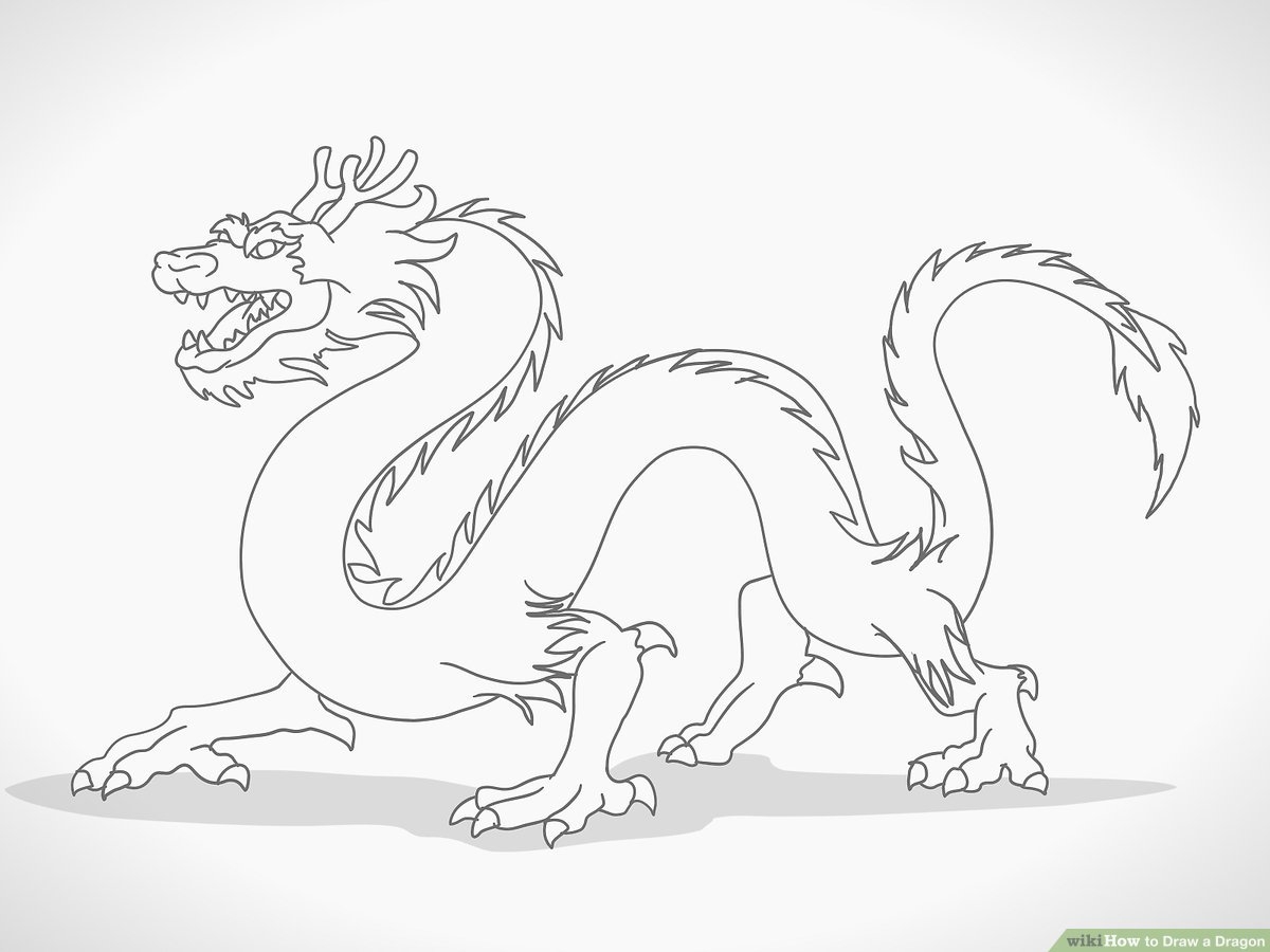 How To Draw A Dragon with Pictures WikiHow