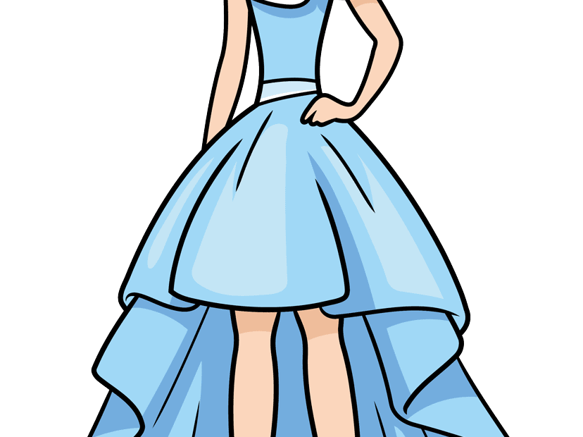 How To Draw A Dress Design Really Easy Drawing Tutorial