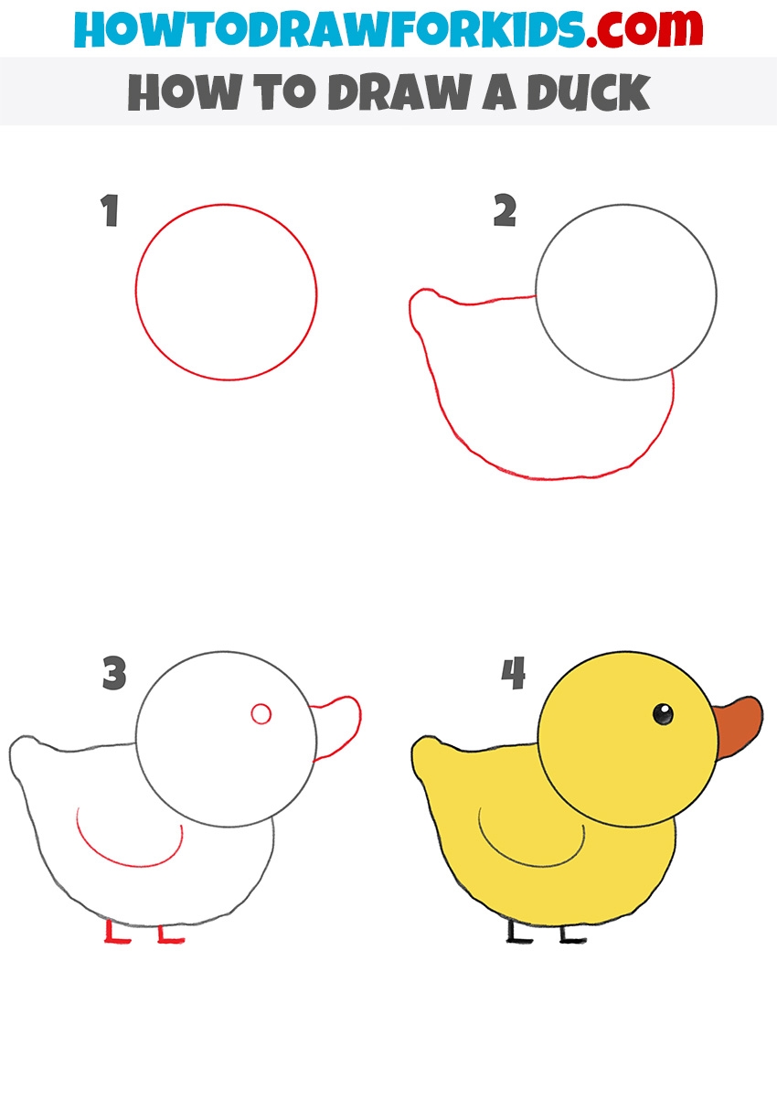 how draw duck