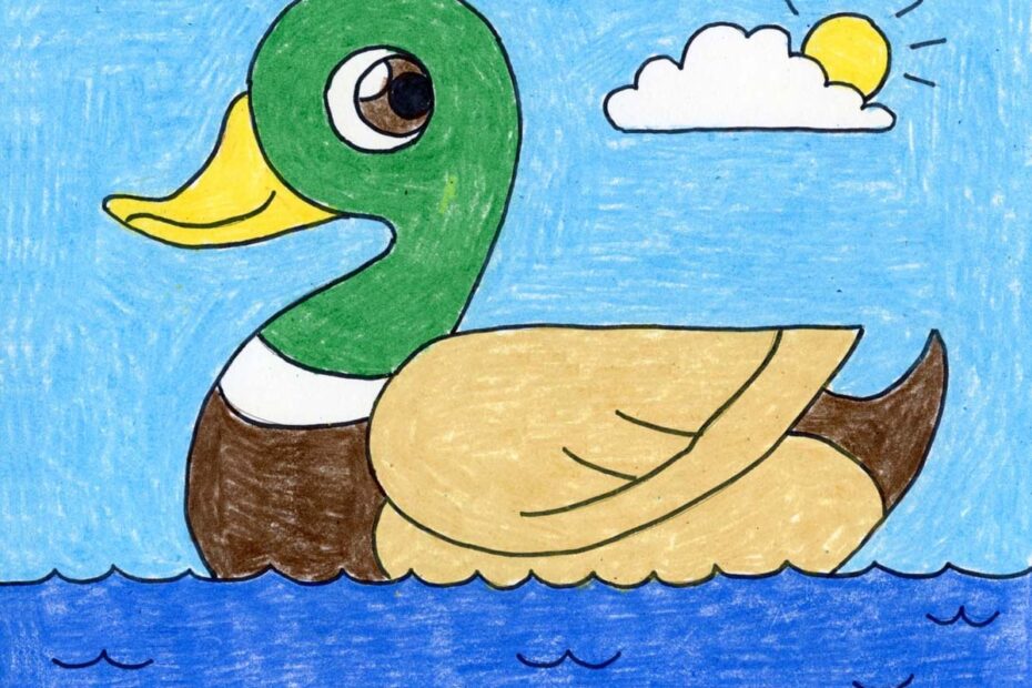 How To Draw A Duck Easy Step by Step Art Lesson For Kids